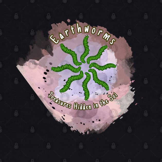 Green Earthworms - Treasures Hidden in the Soil by PopArtyParty